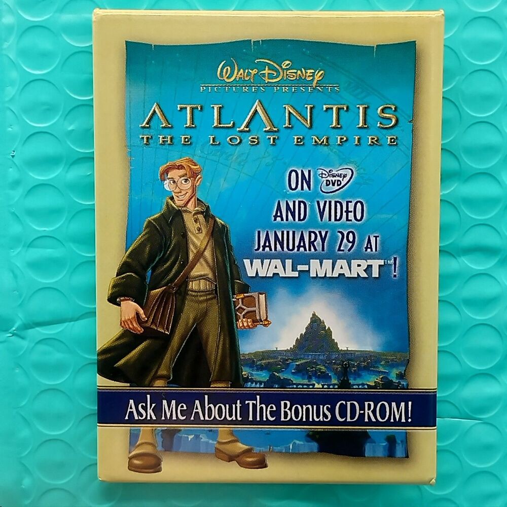 Atlantis The Lost Empire Movie Promo Vintage Pin Button Pinback